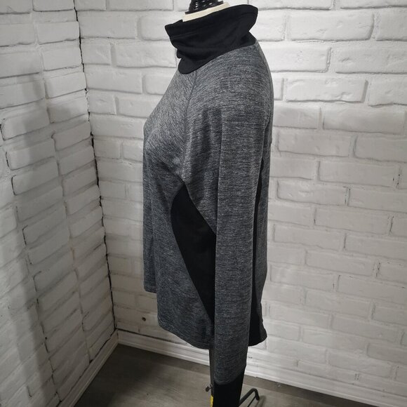 Hyba Warm Systems Ladies Size Large Grey & Black Turtleneck Fleece Lined Top - Picture 8 of 12